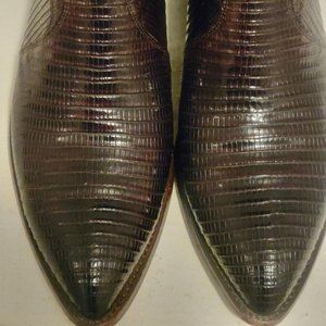 Men's J. Chisholm Handcrafted Lizard Boots-Brown Size 10 D